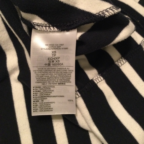 GAP | Navy blue and white stripe peplum top - Picture 4 of 4